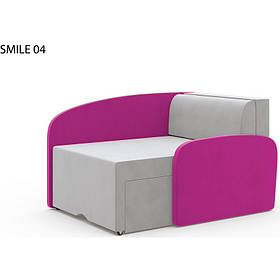 Дитяче крісло диван SMILE малиновий колір трансформер