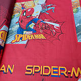 Бязь Gold з принтом Spider-man (Спайдермен) на червоному тлі, ширина 220 см, фото 2