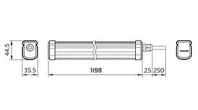 LED світильники для спортзалу PHILIPS 34W, 3400lm, довжина 1200 мм. Лінійні світильники для шкільного спортзалу, фото 3