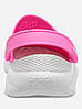 Сабо Crocs Literide Clog 44 р 28.4-29 см Світло рожеві 204592-6QV-M11/W13 Electric Pink/White, фото 6