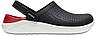 Сабо Crocs Literide Clog 38 р 24.3-24.8 см Чорні з червоним і білим 204592-066-M6/W8 Black/White, фото 3