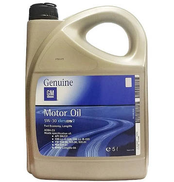 Моторне масло General Motors Dexos2 5W-30 Синтетичне 5л, фото 2