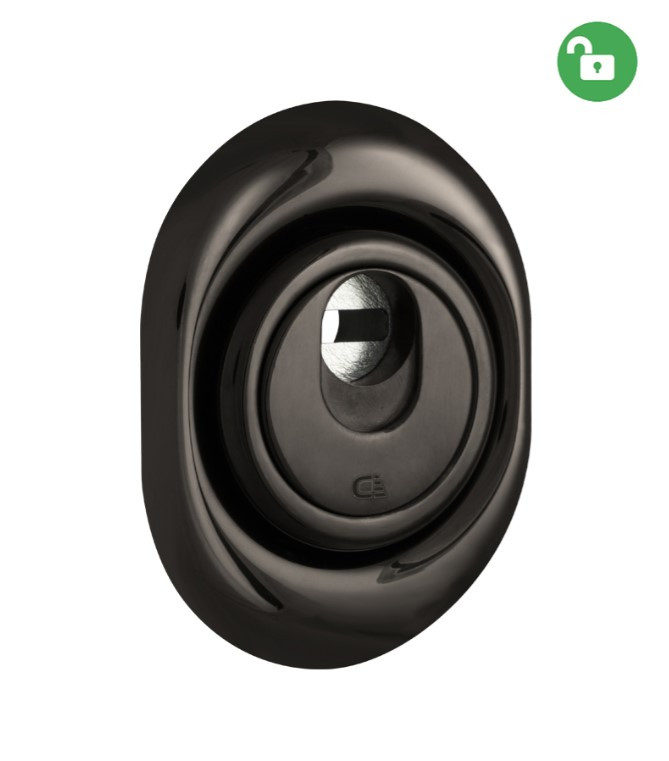 Броненакладка DISEC MAGNETIC 3G2FM 25 мм O/K хром чорний (Італія)