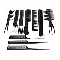 Набор гребни для волос YRE ТН-110 (10шт) черные
