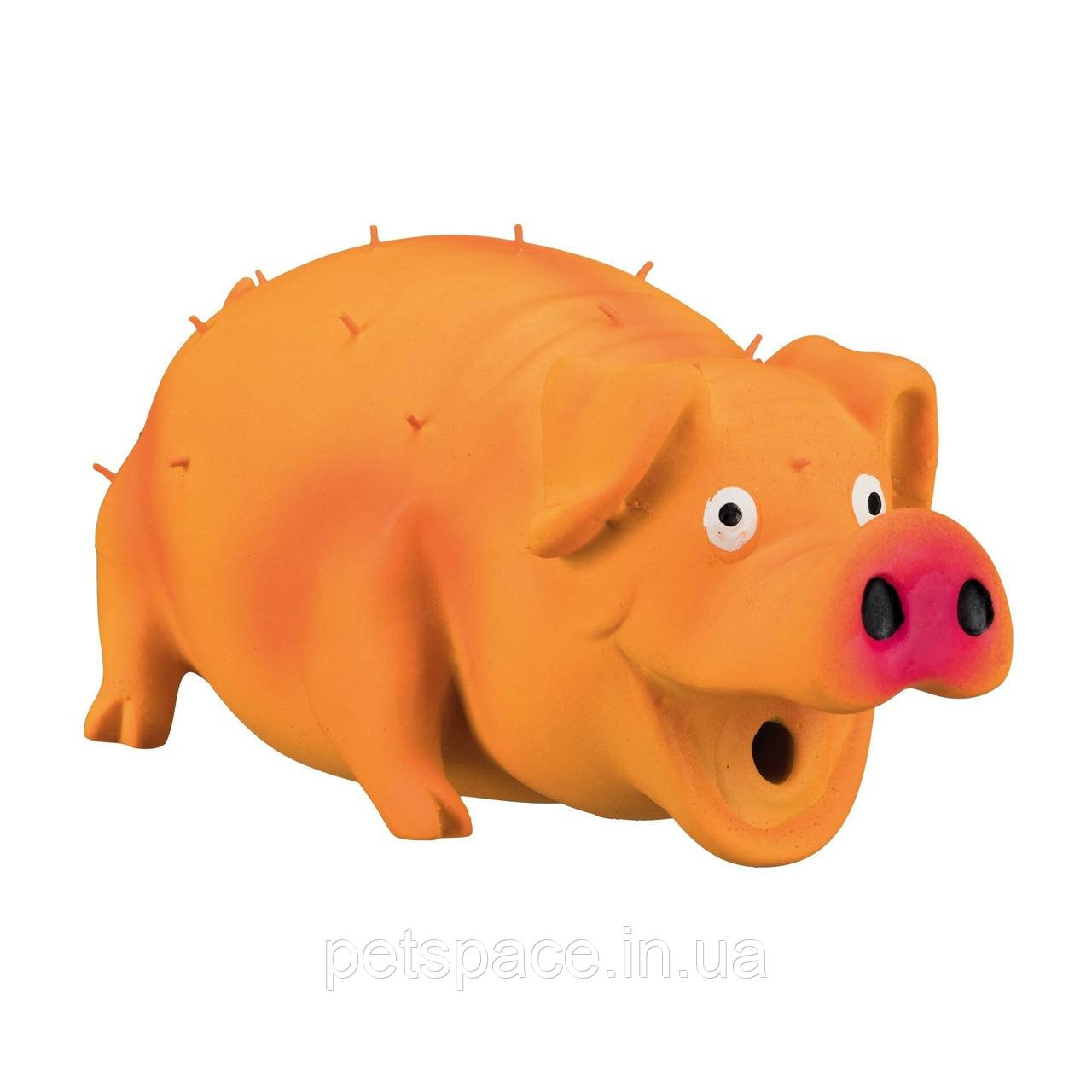 Іграшка для собак Trixie (Тріксі) Порося з щетиною хрюкаюче 21см.