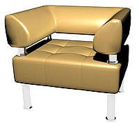Офісне м'яке крісло Sentenzo Тонус 800x600х700 мм бежовий кожзам
