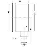 Манометр радіальний (гліцериновий) DN 100 G 1/2" 1000 bar, фото 2