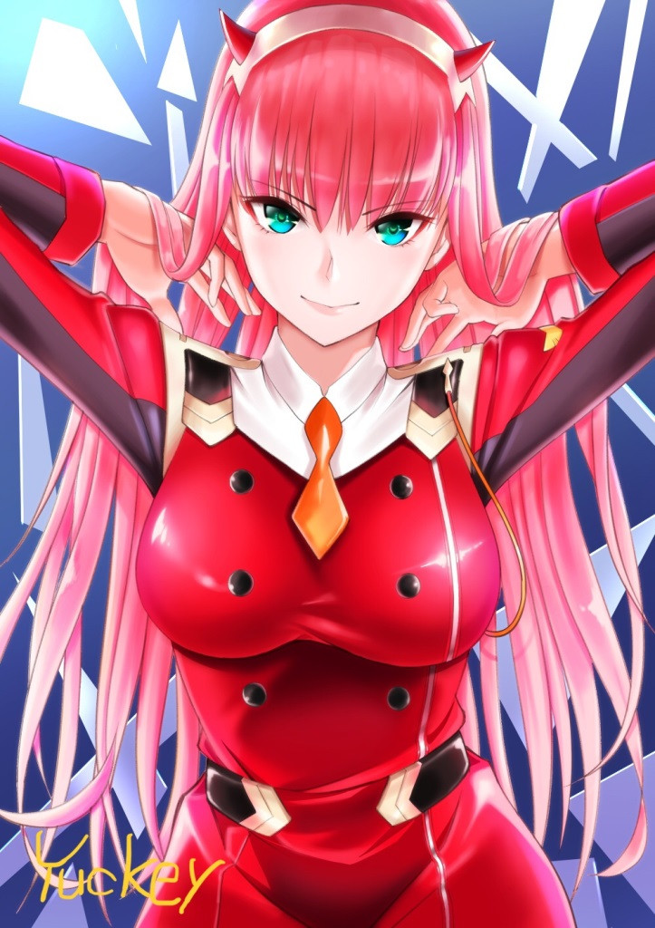 90х50 см 370 грн ZERO TWO Зеро Ту Рушник пляжний аніме принт Darling in the FranХХ Милий у Франксі махрове