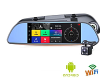 ANDROID Автомобильный видеорегистратор зеркало DVR FULL HD D35, GPS.