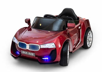Електромобіль Cabrio BM-M8 червоний лакований з м'якими колесами EVA
