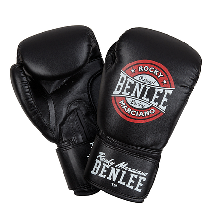 Боксерські рукавиці тренувальні Benlee PRESSURE 12oz, PU, чорно-червоно-білі, фото 3