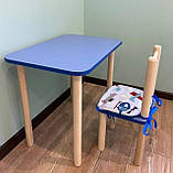 Стіл і стільці для дітей дерево і ЛДСП від виробника Дитячий столик і стілець Білий, фото 3