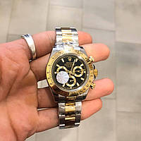 Часы мужские наручные Rolex Daytona Metal Automatic Silver-Gold-Black