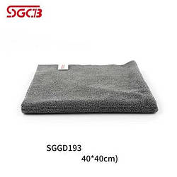 Мікрофібра без оверлока сіра 40 х 40 cm SGCB Microfiber Towel Grey 320 г/м2.