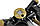 Тренажер міні степпер з еспандером Hop-Sport HS-035S Joy gold золотистий, фото 3