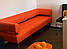 Диван офісний, диван в офіс, диван для залу очікування, диван для школи помаранчевий, фото 4