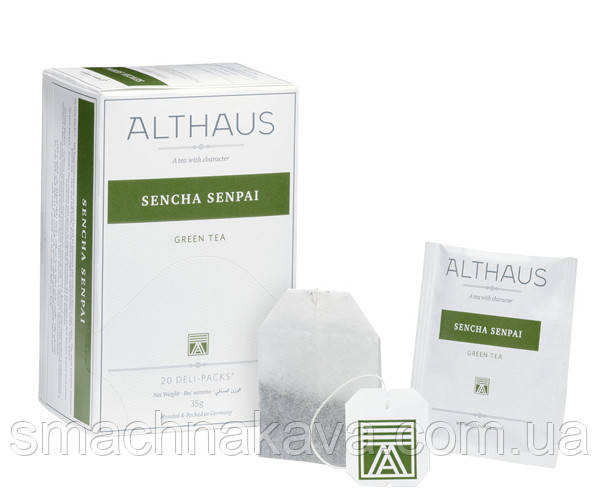 Зелений чай Althaus Sencha Senpai в пакетиках 20 шт.