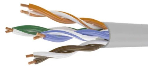 Вита пара ЗЗЦМ Category 5e U/UTP LSZH 4х2х24 AWG для внутрішньої прокладки бухта 305 метрів Кремовий