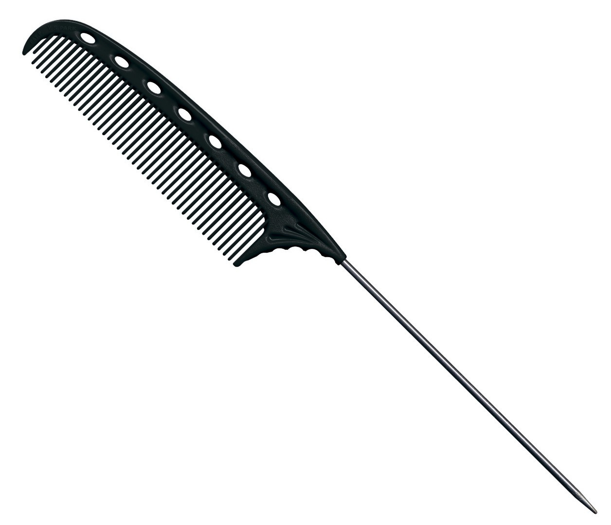 Гребінець Y. S. Park YS 103 Tail Comb з хвостиком чорний, фото 1