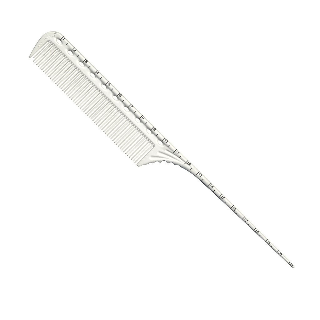 Гребінець Y. S. Park YS G01 Guide Сomb з хвостиком та розміткою (YS-G01 White), фото 1