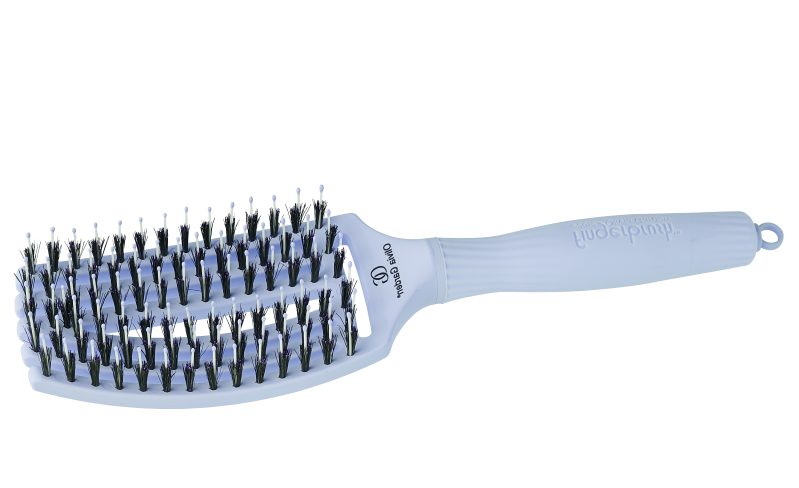 Щітка для волосся комбінована Olivia Garden Finger Brush Combo PASTEL Medium Blue