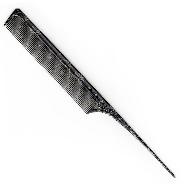 Гребінець з довгим пластиковим хвостом Y3 carbon laser ET С006