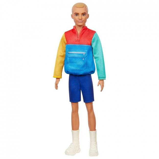 Лялька Кен Barbie Модник у світшоті в стилі печворк GRB88