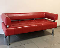 Диван офисный, диван в офис, диван для зала ожидания, диван для школы красный