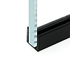 Профіль з анодованого алюмінію чорного кольору для кріплення скла товщиною 8 мм, фото 5