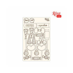 Чіпборд для скрапбукінгу „Cake delicious“ 2, картон, 13х20см, ROSA Talent, фото 1