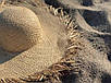 Велика бежева пляжна капелюх із соломи, фото 3