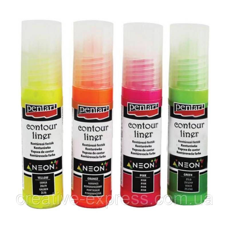 Контур універсальний, Оранжевий неоновий, 20 мл, Pentart