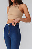 Ультра модні темно-сині та сірі джинси-скінні з високою посадкою в розмірах: S, M, L, XL., фото 4