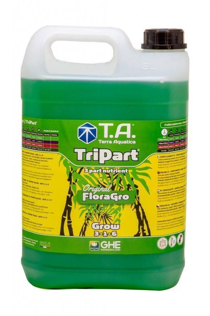 Мінеральне добриво Terra Aquatica Tripart Grow (GHE FloraGro) (10L)