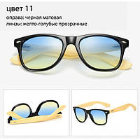 Солнцезащитные очки WAYFARER 11 (Вайфареры) с деревянными дужками
