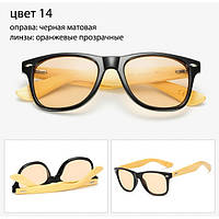 Сонцезахисні окуляри WAYFARER 14 (Вайфареры) з дерев'яними дужками