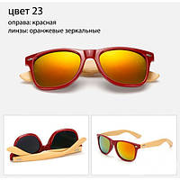 Сонцезахисні окуляри WAYFARER 23 (Вайфареры) з дерев'яними дужками