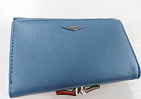 Женский кошелек Balisa C7684 голубой Небольшой женский кошелек с искусственной кожи закрывается на кнопку