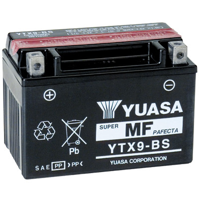 Акумулятор мотоциклетний 8Ah 135A YUASA YTX9-BS Honda, Yamaha, Suzuki, Kawasaki, KTM, ATV