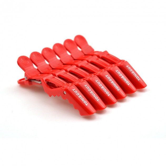 Зажимы для волос Toni&Guy (крокодилы), красные (FK608507Red), фото 1