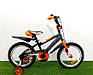 Велосипед дитячий двоколісний Azimut Stitch 16" зріст 100-120 см вік 4 до 7 років жовтогарячий, фото 2