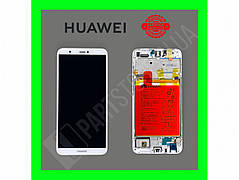 Дисплей Huawei P Smart White (02351SVE) сервісний оригінал у зборі з рамкою, акб і датчиками
