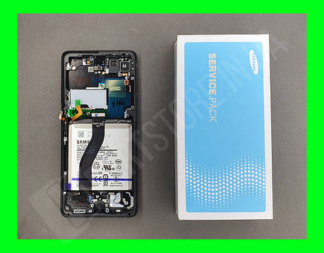 Дисплей Samsung G998 Black S21 Ultra (GH82-24591A) сервісний оригінал у складі з рамкою, фото 2