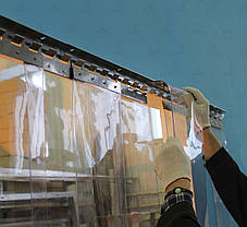 Термоштори. Стрічкова теплоізолювальна ПВХ-завіса. Силіконова штора смугова, фото 2
