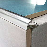 Зовнішній алюмінієвий кут для плитки до 12 мм L-2,7 м НАП 12 Срібло (анод) поліроване