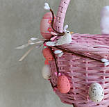 Дитячий рожевий пасхальний кошик для дівчаток, фото 6