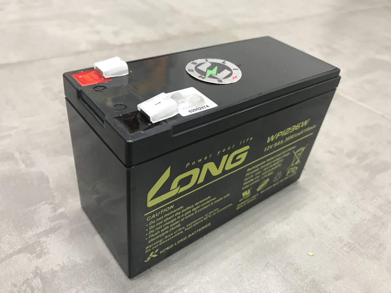 Акумулятор 12V 9Ah Long Original Vietnam, клемми під фішки, фото 1