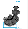 Кріплення тримач присоска для відеореєстратора в паз 8 на 10 мм Xiaomi YI Cyclone Globex Falcon Aspiring Globex DOD RS Pioneer, фото 2