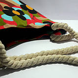 Текстильна Сумка річна для пляжу і прогулянок кольорові ромашки, фото 5