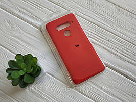Матовий силіконовий чохол бампер для LG V50 Thinq червоний тонкий софт тач